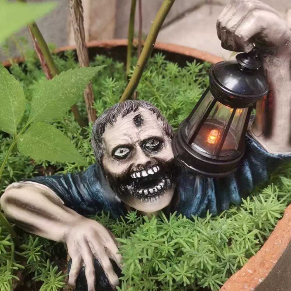 Ground Breaking Zombie Skeleton Prop Lantern Garden Decor CG Book week Party