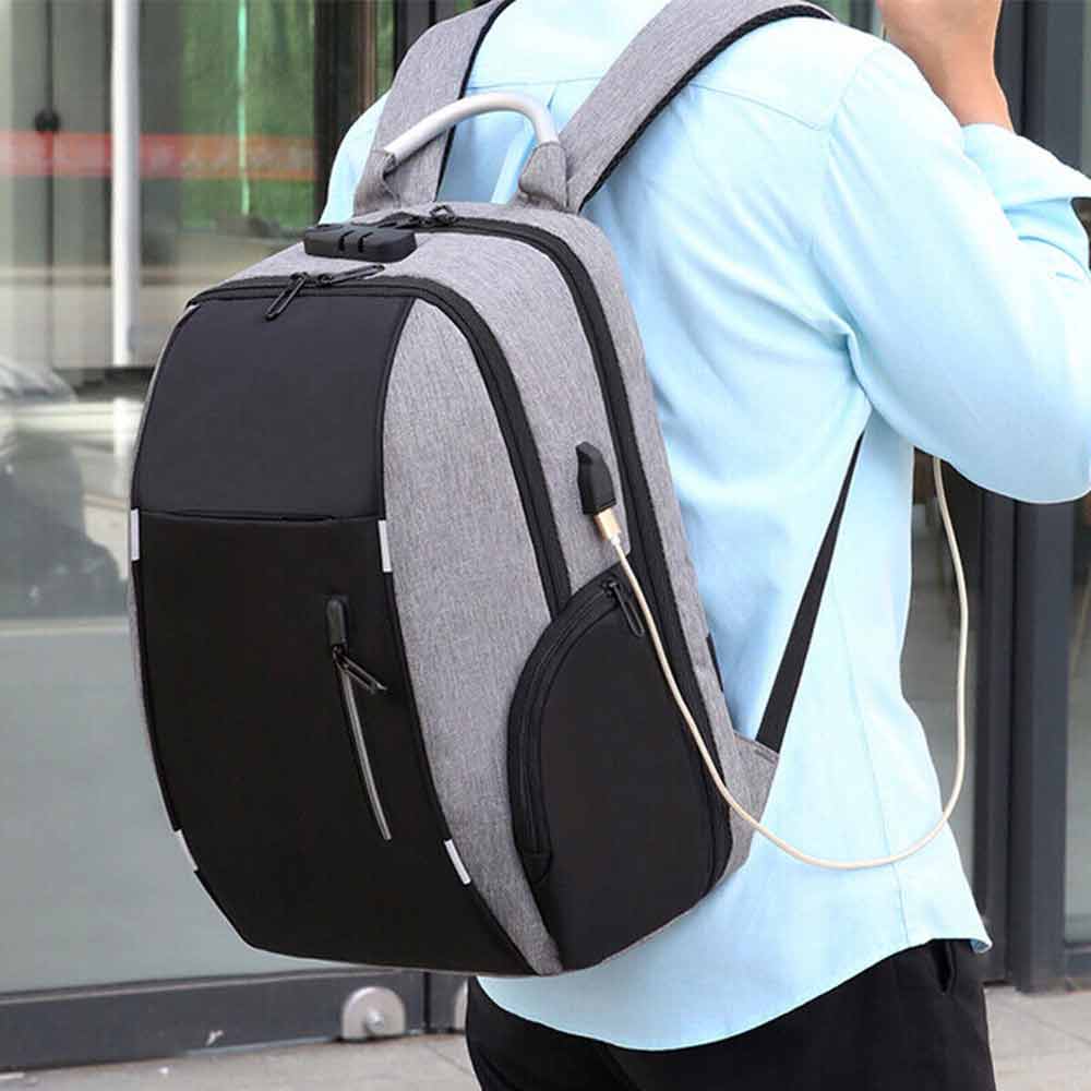 Anti-Theft Backpack School Travel Laptop Bag with USB Charging Port Waterproof