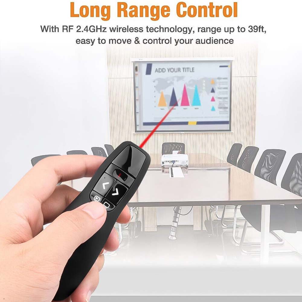 R400 2.4GHz Laser Pointer Pen USB Wireless Presenter PPT Power Point Presenter