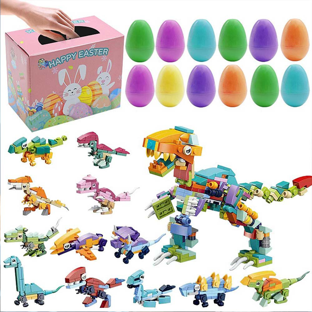 Dinosaur Easter Egg Toy  Mini Lego 12 IN 1 Building Blocks Educational Assembly