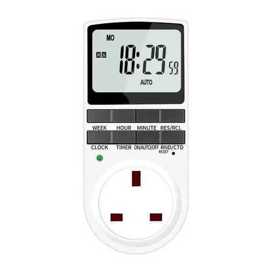 Electronic Digital Timer 12/24 Hour Switch 7 Day Socket UK Plug-in Programmable