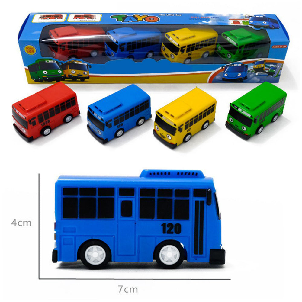 Min Bus Toy, Pull Back Mini Cars Toy, Little Bus Car Toy Set