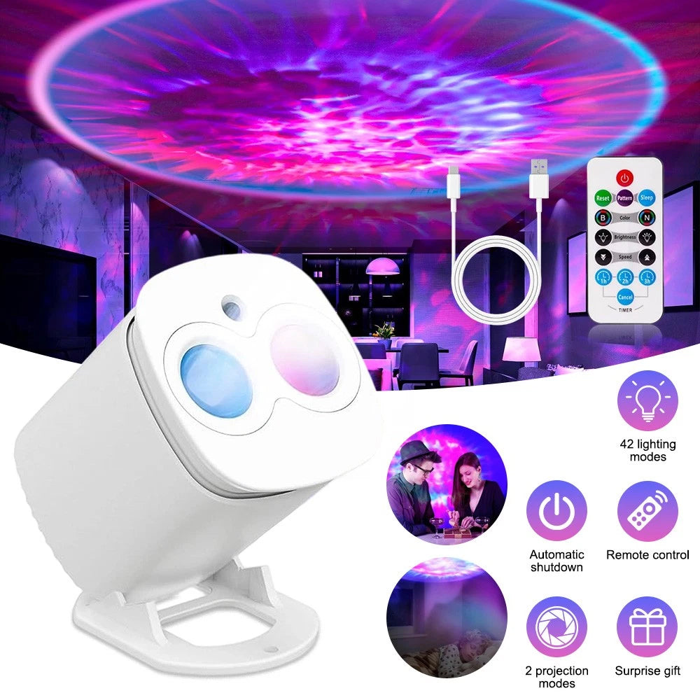 Smart Nebula Galaxy Projector Starry Lamp - Remote Control Night Light for Ceiling/Wall