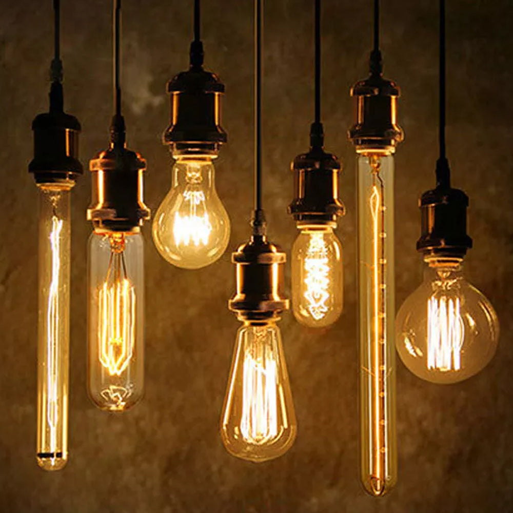 E27 Vintage Retro Edison Screw Bulb Socket Lamp Holder Light Base With Switch