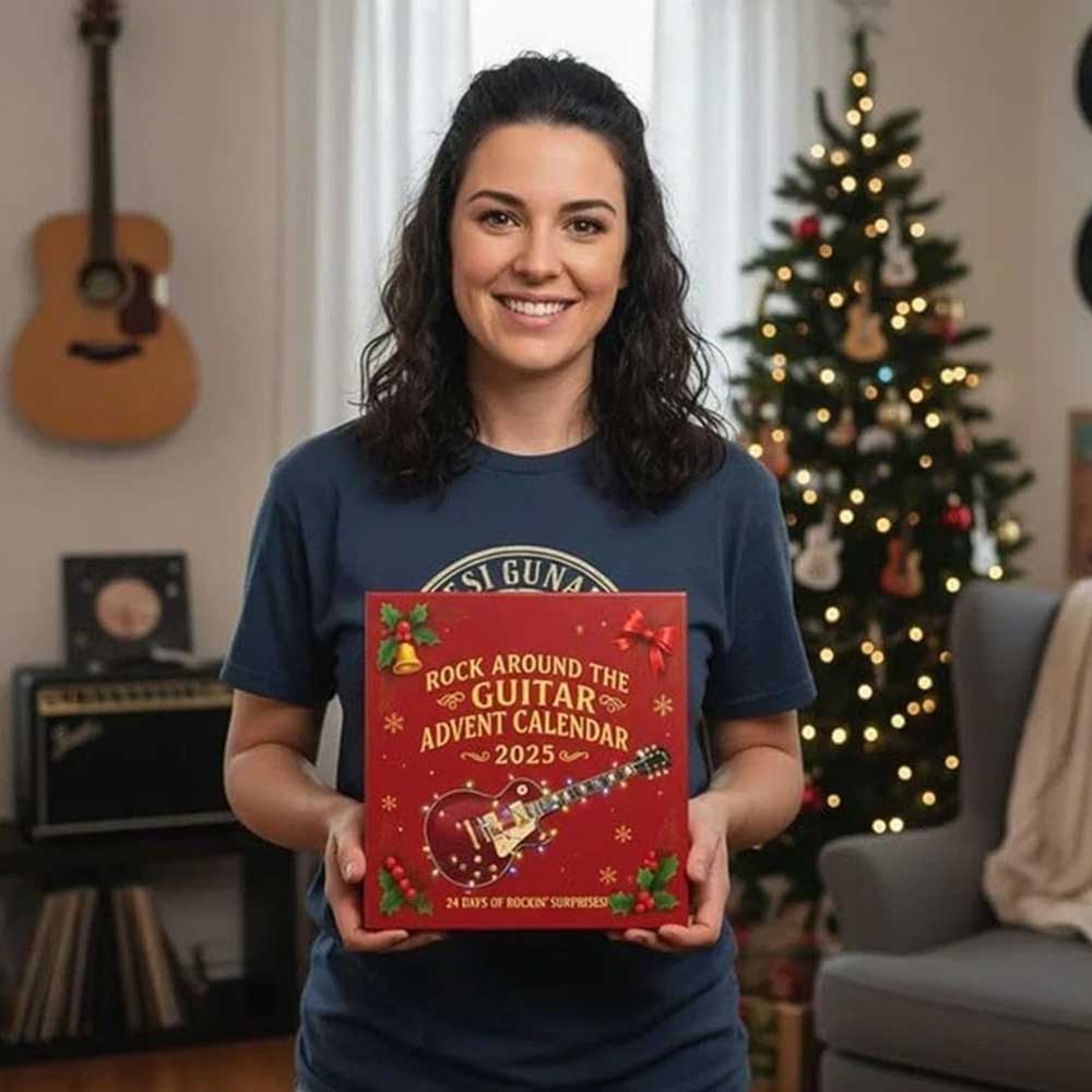 2025 Rock 'n' Roll Guitar Advent Calendar - 24 Days of 2D Flat Acrylic Guitar Ornaments