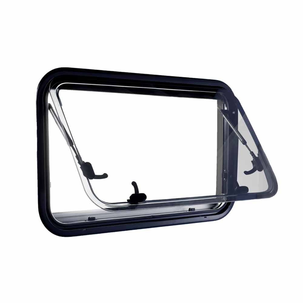 RV Caravan Push Out Window Locking Handle – 350×600mm with Strut Attachment