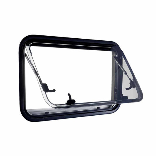 RV Caravan Push Out Window Locking Handle – 350×600mm with Strut Attachment