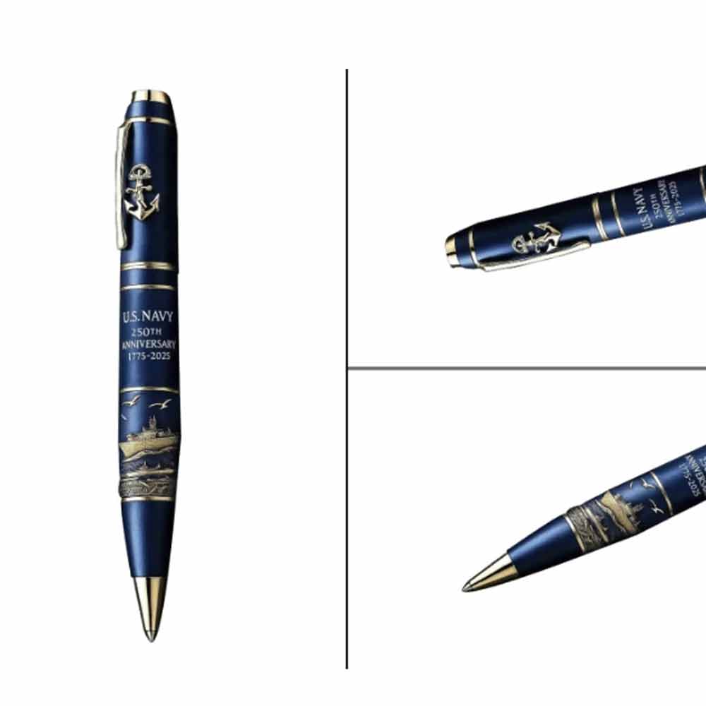 U.S. Navy 250th Anniversary Commemorative Pen (1775–2025) – Naval Gift & Collectible
