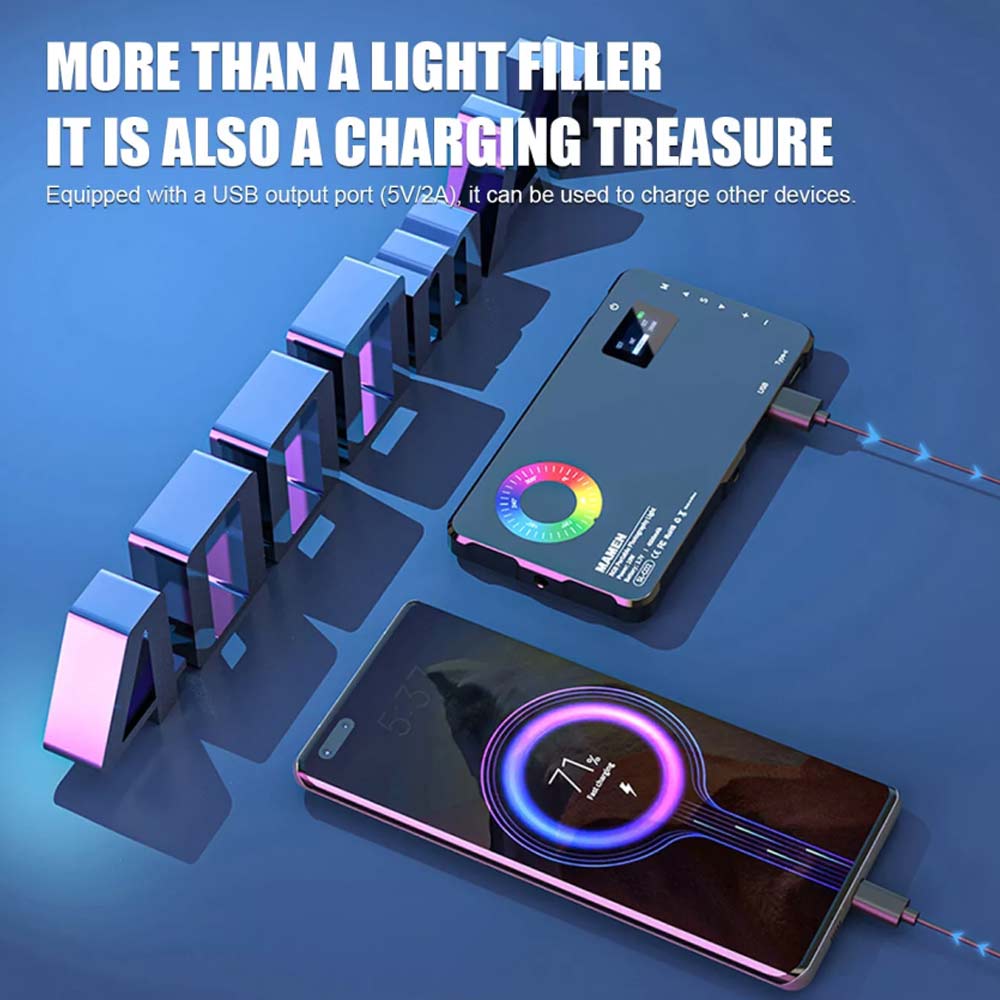 RGB LED Light 2500K-9000K Camera Photography Video Light Handheld Fill Light