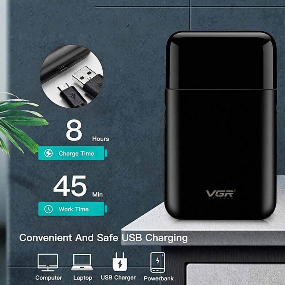 Portable Shaver Mens Small Electric Shaver Beard Trimmer Razor USB Rechargeable