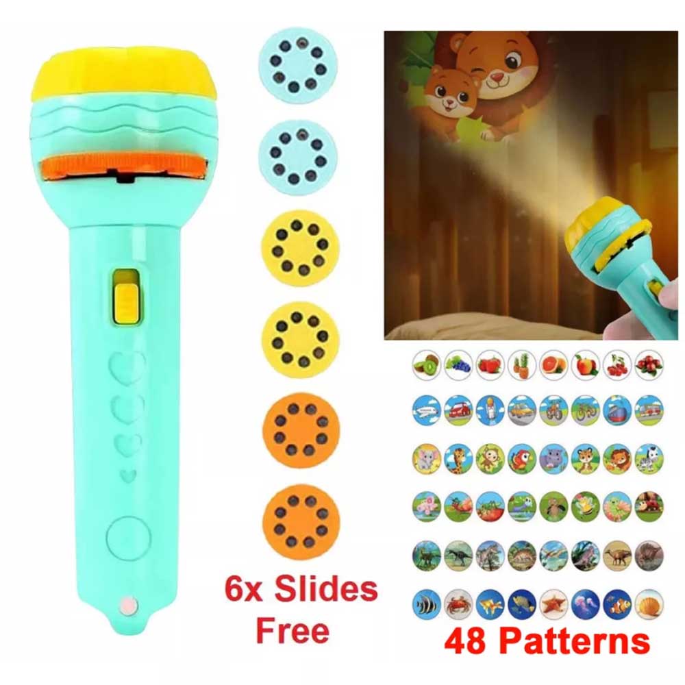 Kids Torch Projector Lights 48 Projection Flashlight Kids Educational Toys