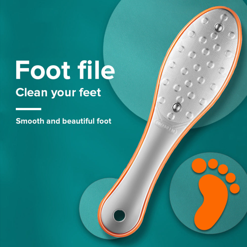 Stainless Steel Pedicure Foot Care Tools Foot File Feet Skin Remover Double Side