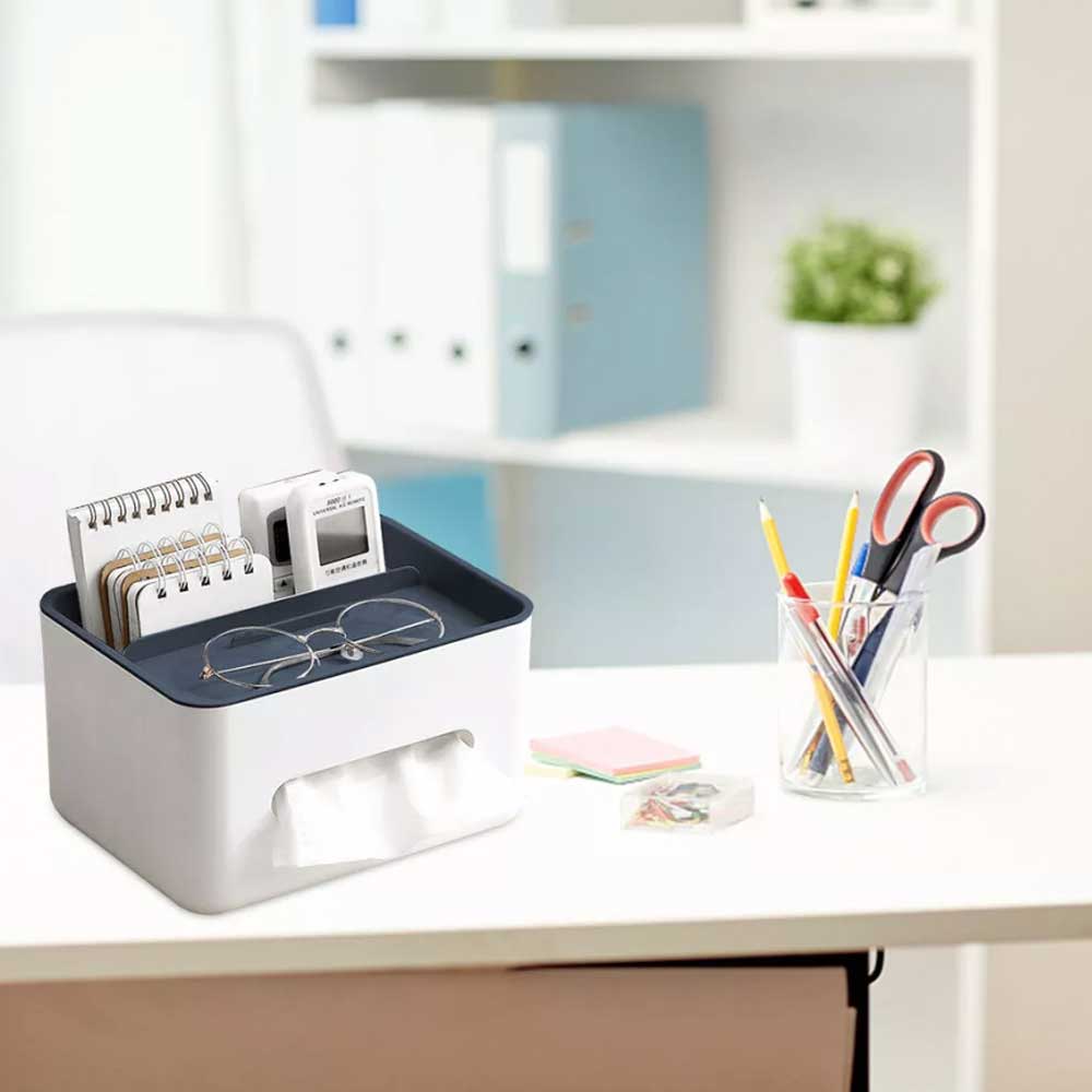 Rectangular Tissue Box Multifunctional Tissue Box Napkin Holder for Living Room