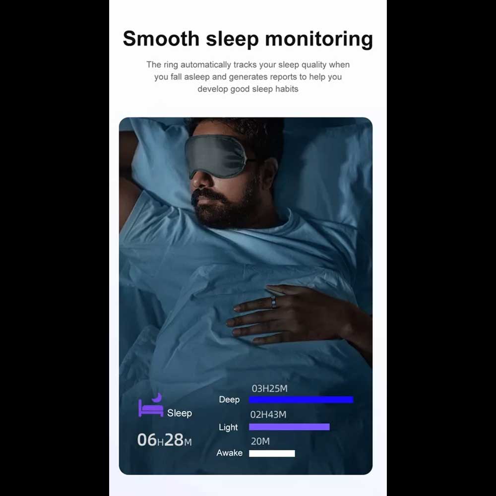 R06 Smart Ring Men Women Heart Rate Blood Oxygen Monitor Fitness Sport Tracker