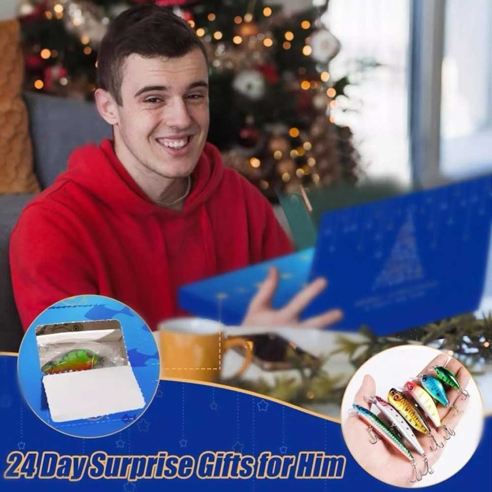 2025 Christmas Fishing Tackle Advent Calendar 24Days Surprise Countdown Calendar Fishing Surprises!