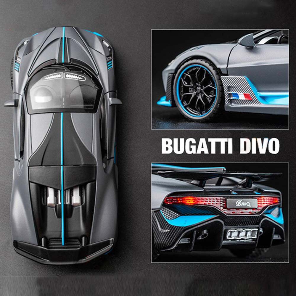 Diecast Bugatti Divo 1:32 – Alloy Model Car with Light, Music & Open Doors