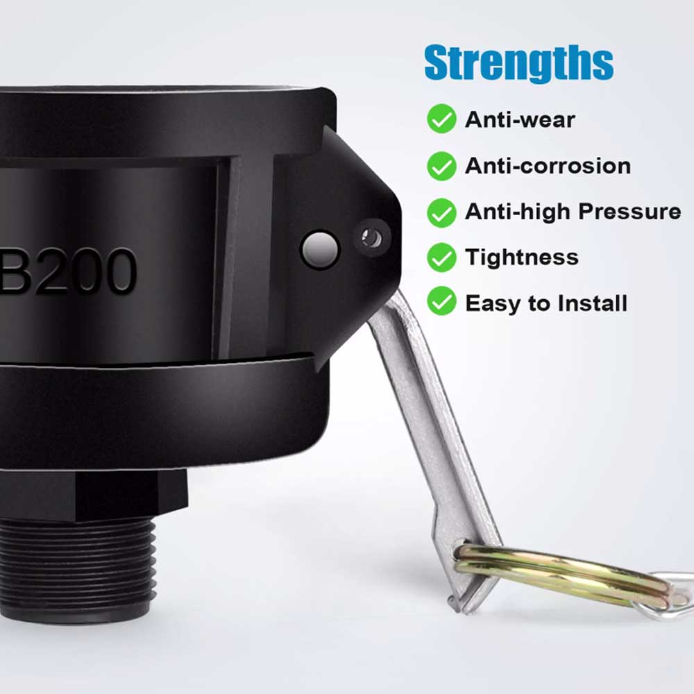 IBC Tote Tank Drain Adapter – 2" Cam Lock to 3/4" Garden Hose for 275/330 Gallon Tanks