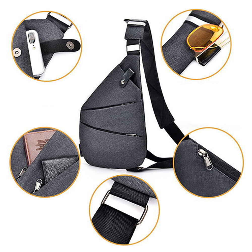 MensWaterproof Bag Personal Anti Theft Shoulder Pocket Portable Chest BagsTravel