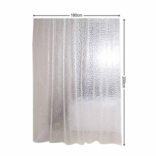 Waterproof Shower Curtain – EVA Bath Curtain, Mildew Resistant 180x200cm