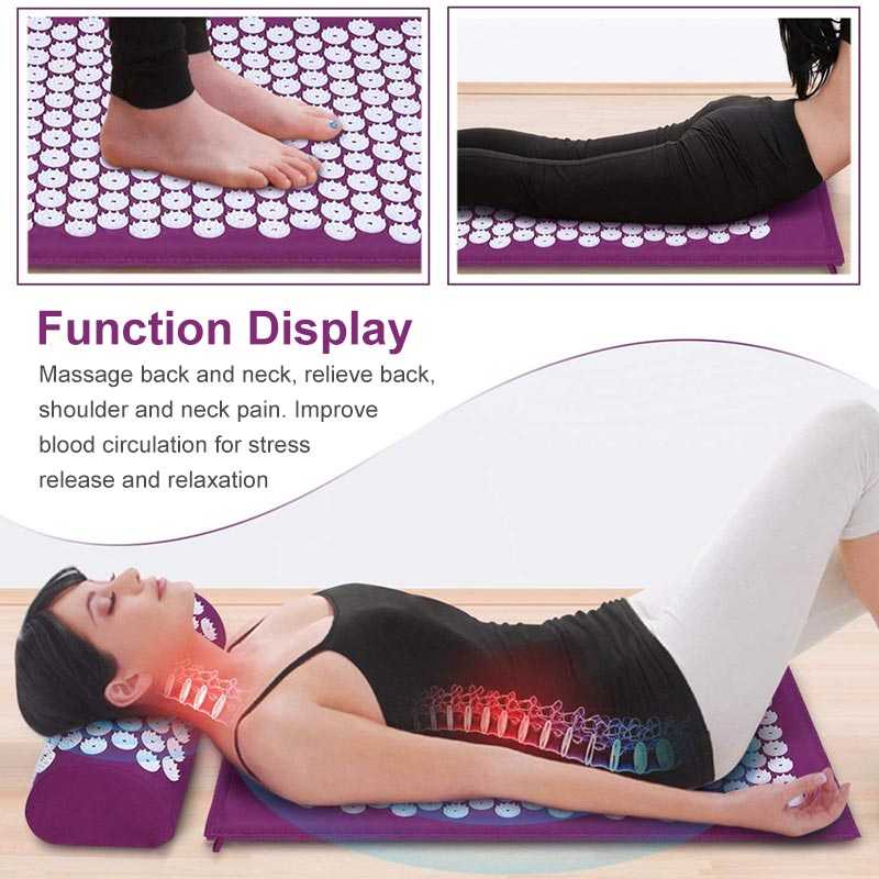 Yoga Mat Spike Pain Pilates Massage Non-slip Acupressure Fitness Cushion Pillow