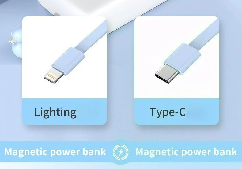 3C Certified Magnetic Power Bank 22.5W Built-In Cable & Stand for iPhone Samsang