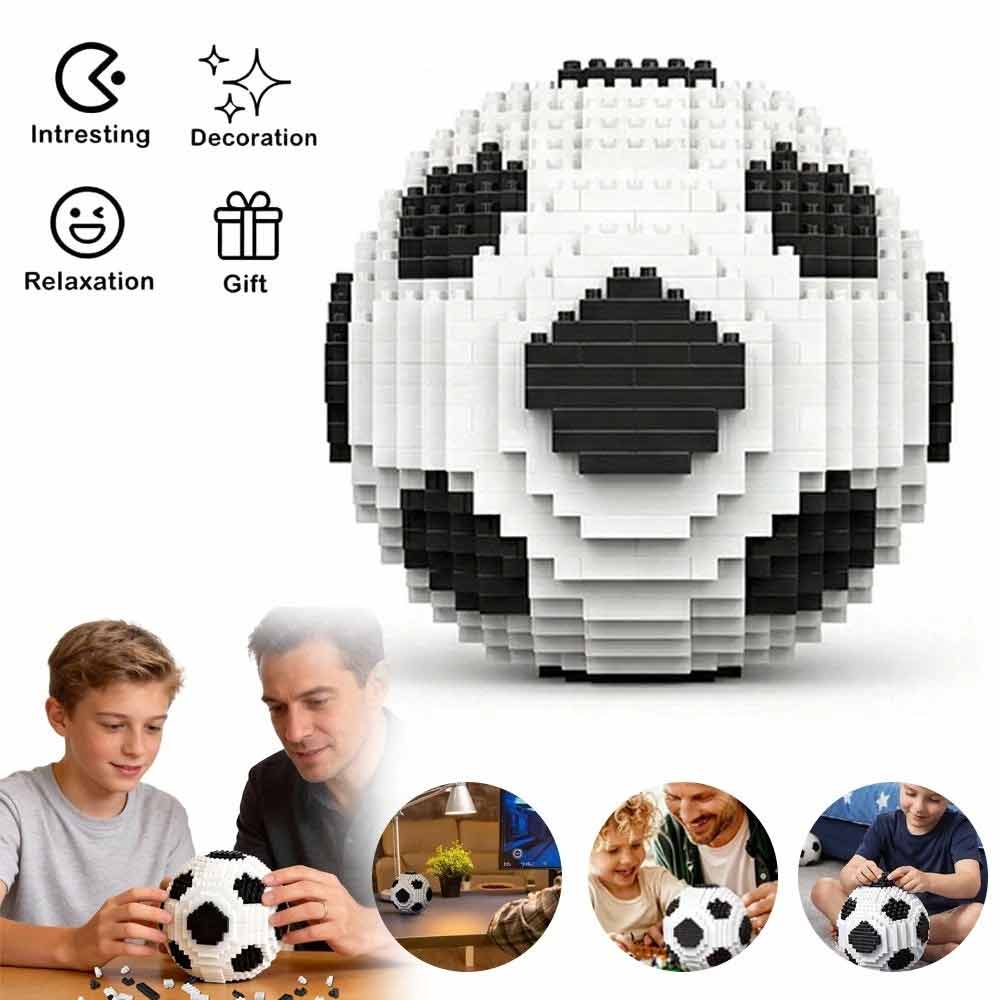 9.5cm Football Building Blocks – 850-Piece Soccer Model Set, Creative & Educational