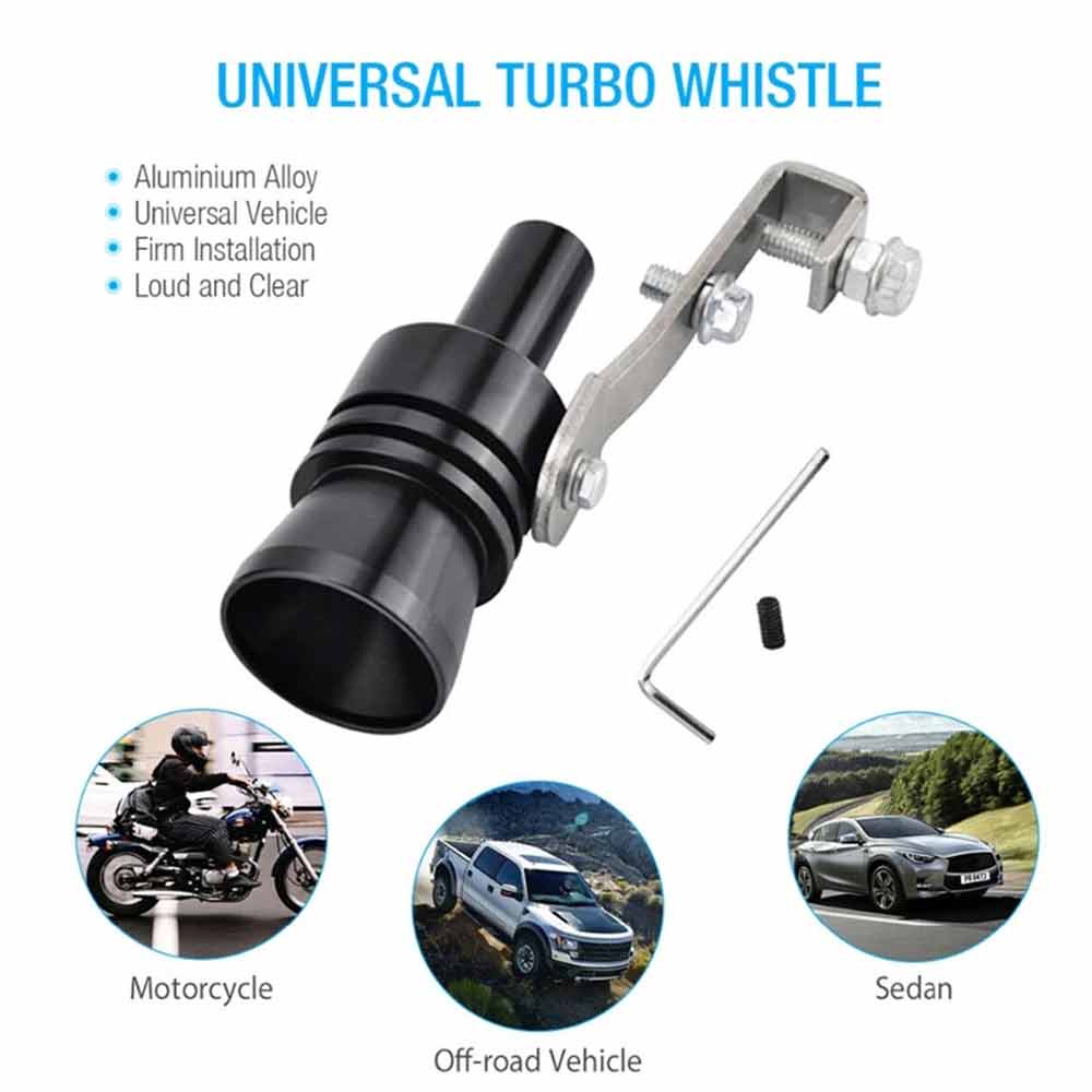 2-Pack XL Aluminum Car Turbo Sound Simulator Whistle – Roar Loud Exhaust Pipe Booster
