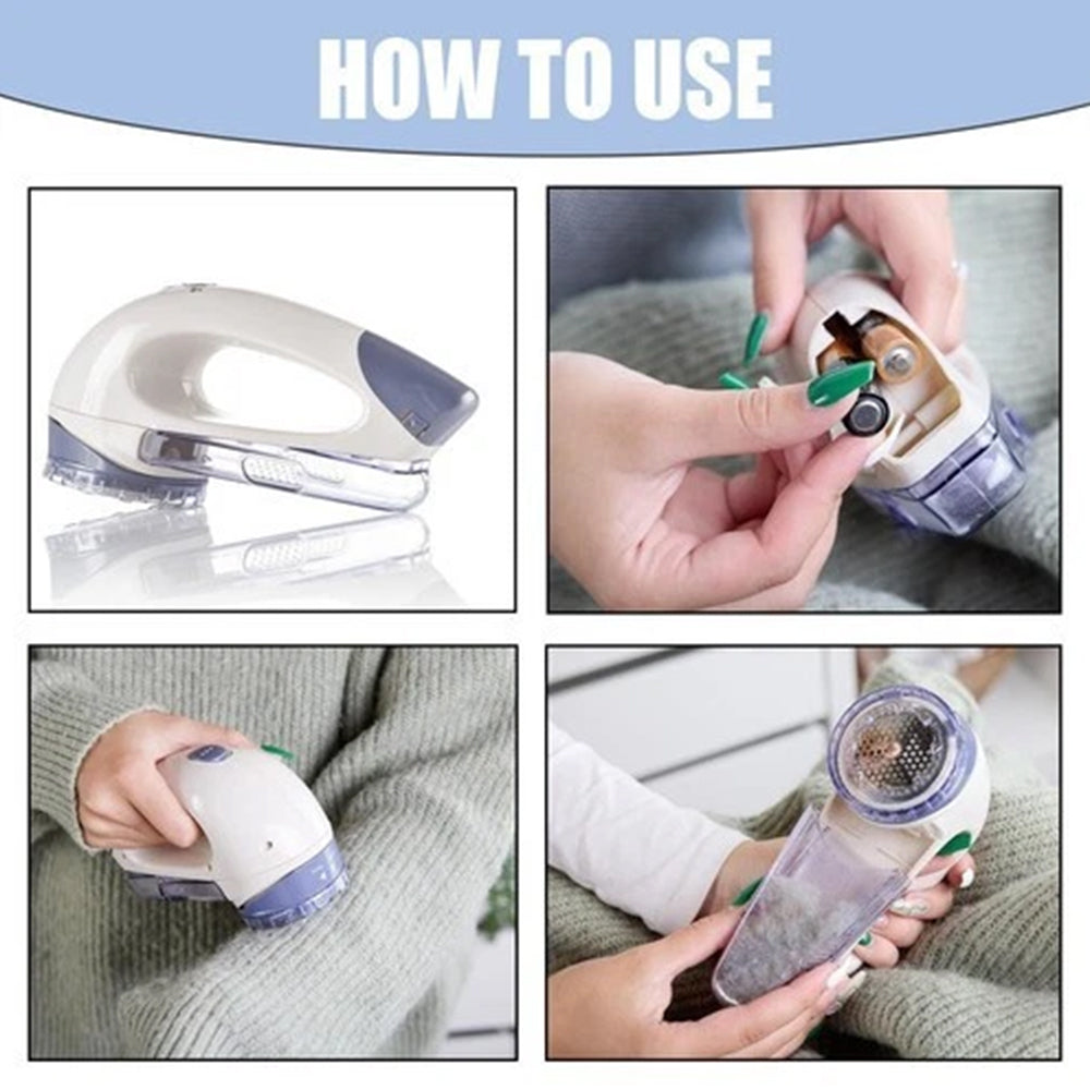 Electric Lint Remover - Battery-Powered Fabric Shaver for Clothes & Debobbler