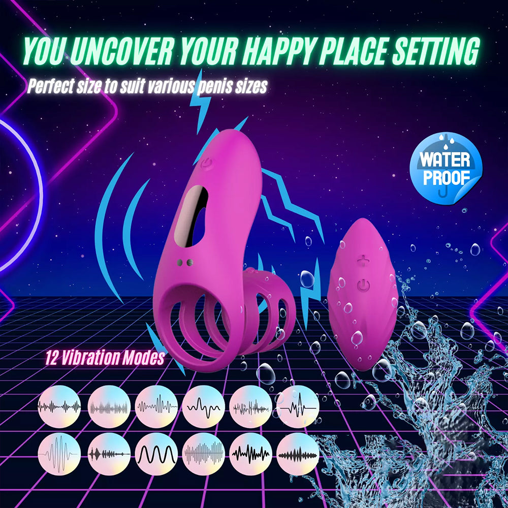Vibrating Cock Ring Clitoral Vibrator USB G-Spot Adult Sex Toys For Couples