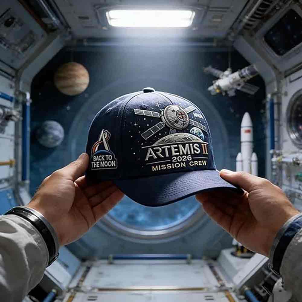 Artemis II Lunar Mission Commemorative Cap – 2026 Back to the Moon Space Hat
