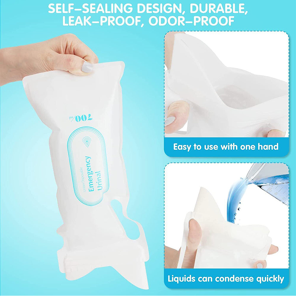 12Pcs Disposable Urine Vomit Portable Car Emergency Unisex Pee Bag Urinal Toilet