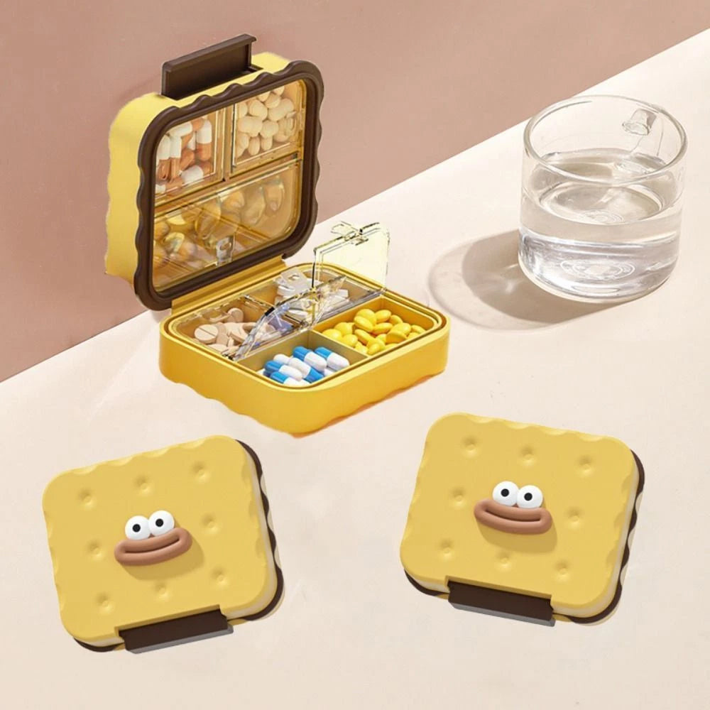 Cute 7-Compartment Waterproof Pill Box - Mini Travel Storage Case