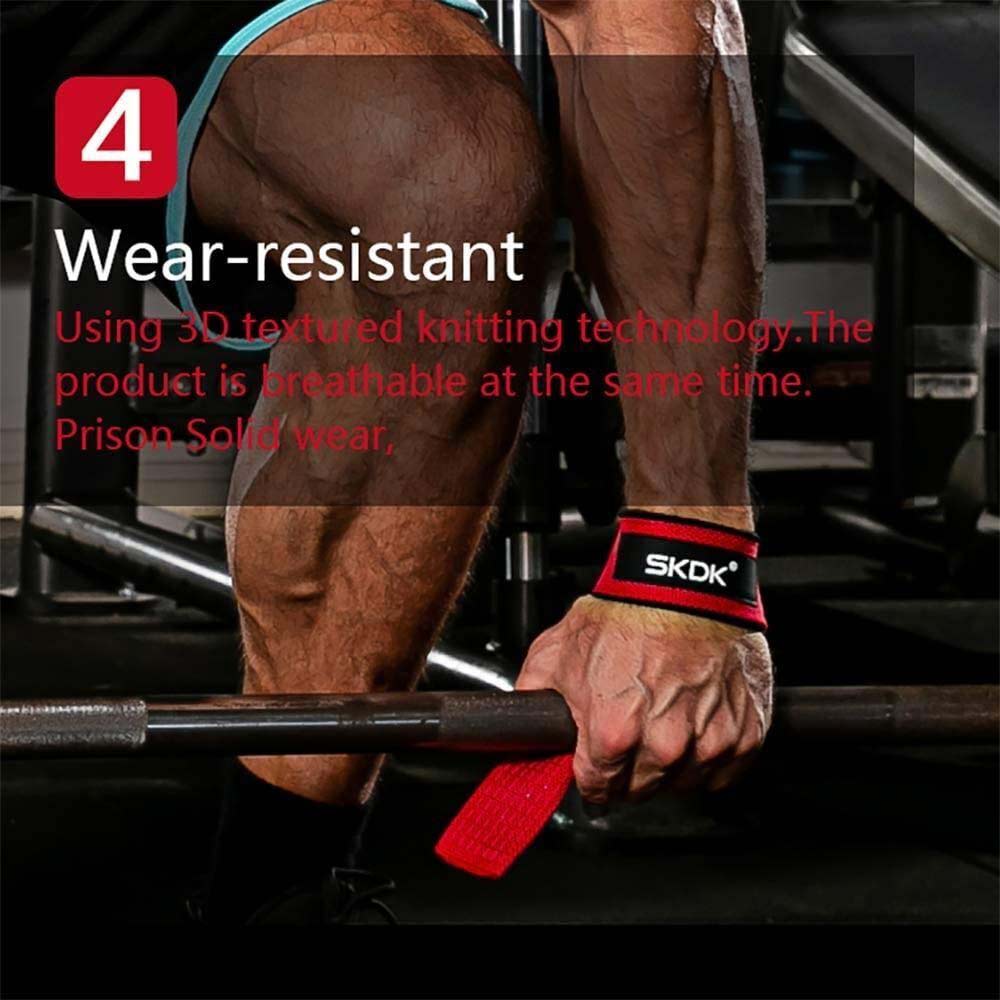 Pair Weight Lifting Grip Belt Anti-Slip Sport Safety Wrist Straps Wrist Support