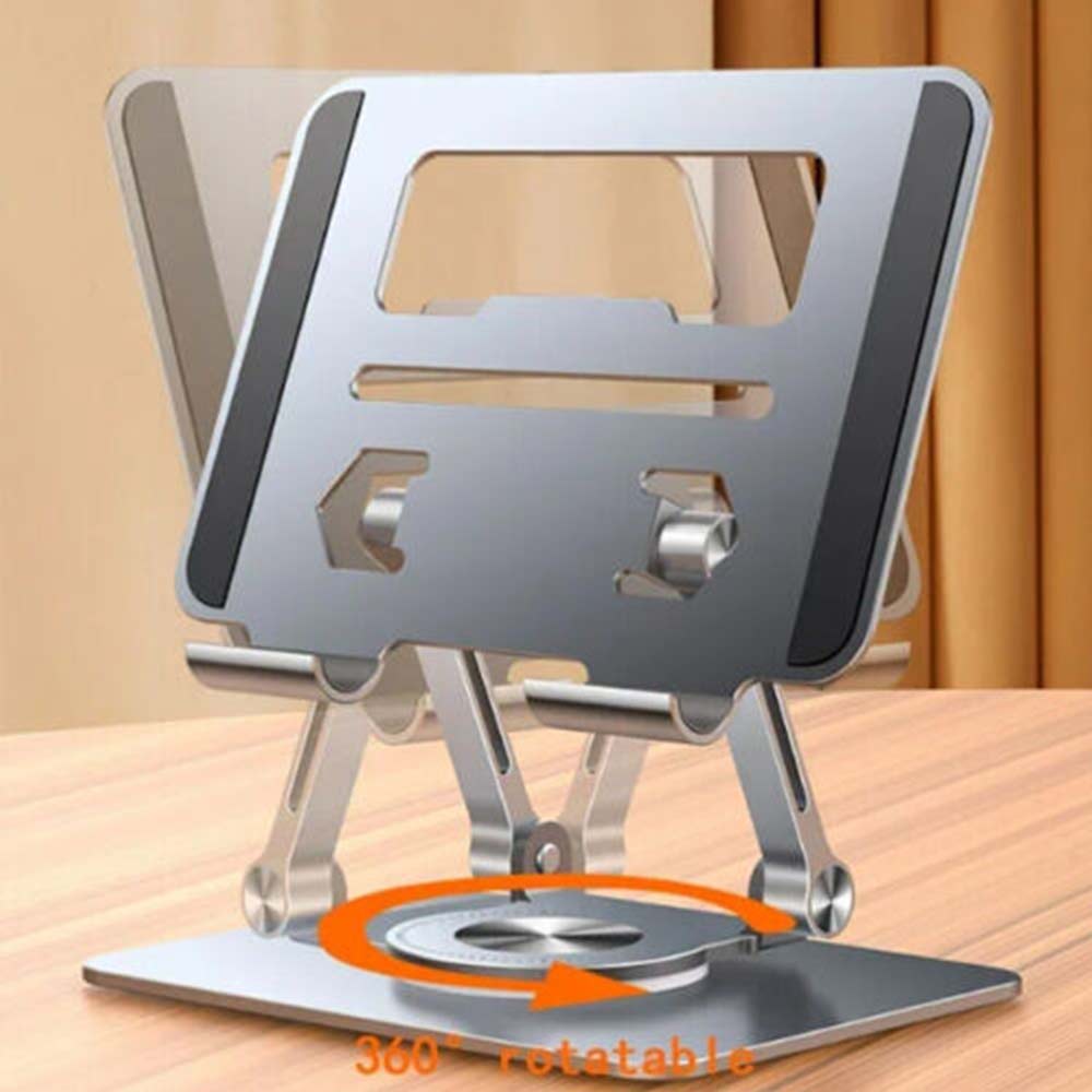 Adjustable Stand 360 Rotating Ergonomic Foldable Riser for iPad Tablet to 12.9
