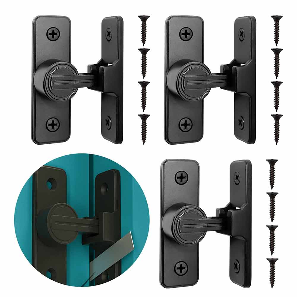 Barn Door Lock Heavy Duty Sliding Barn Door Latch Lock 90 Degree Gate Latch