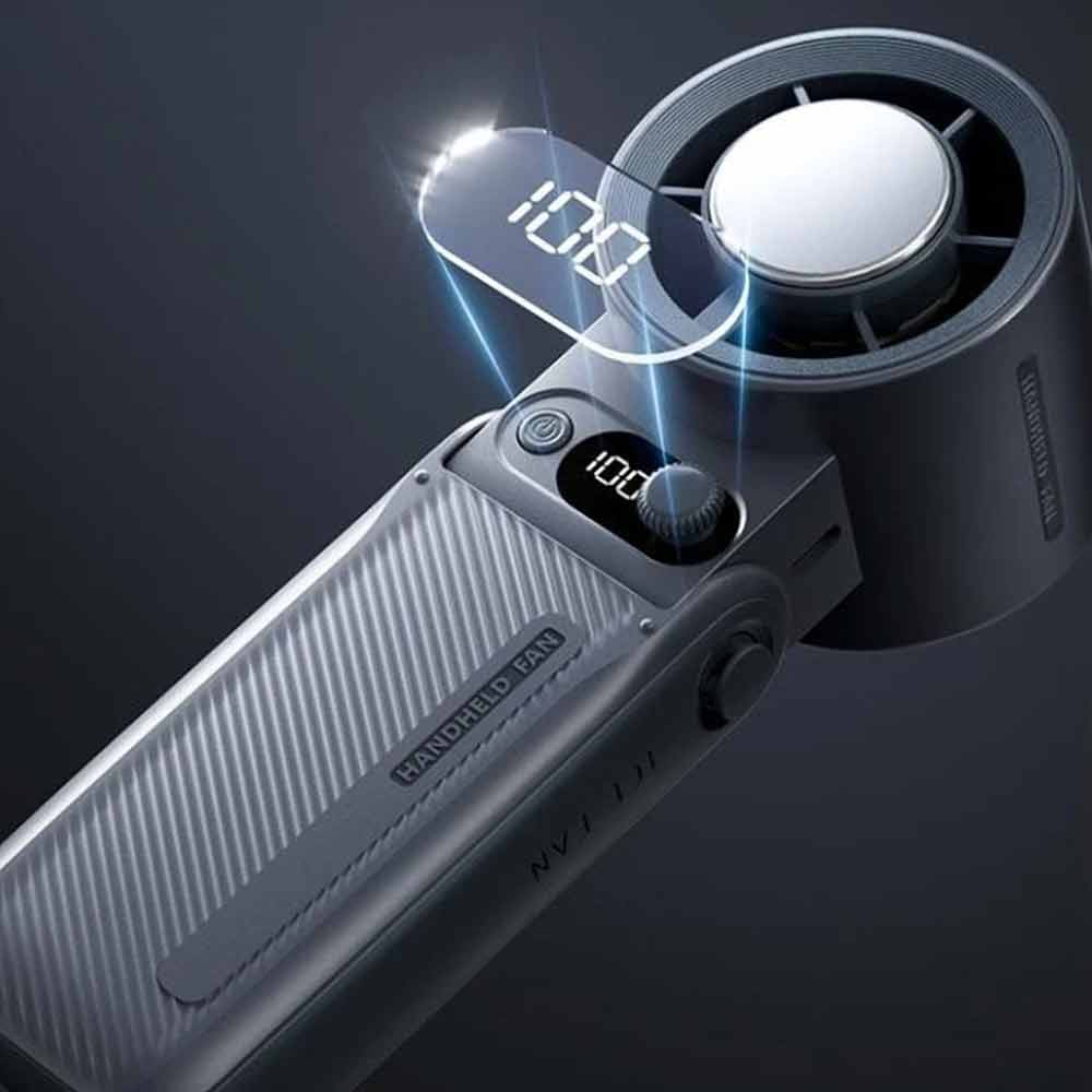 6000mAh Turbo Fan – Handheld Portable USB Rechargeable Cooling Adjustable Airflow