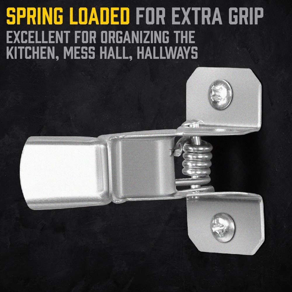 10PCS Heavy Duty Spring Terry Clips – Wall Mount Tool Organizer for Garage & Shed