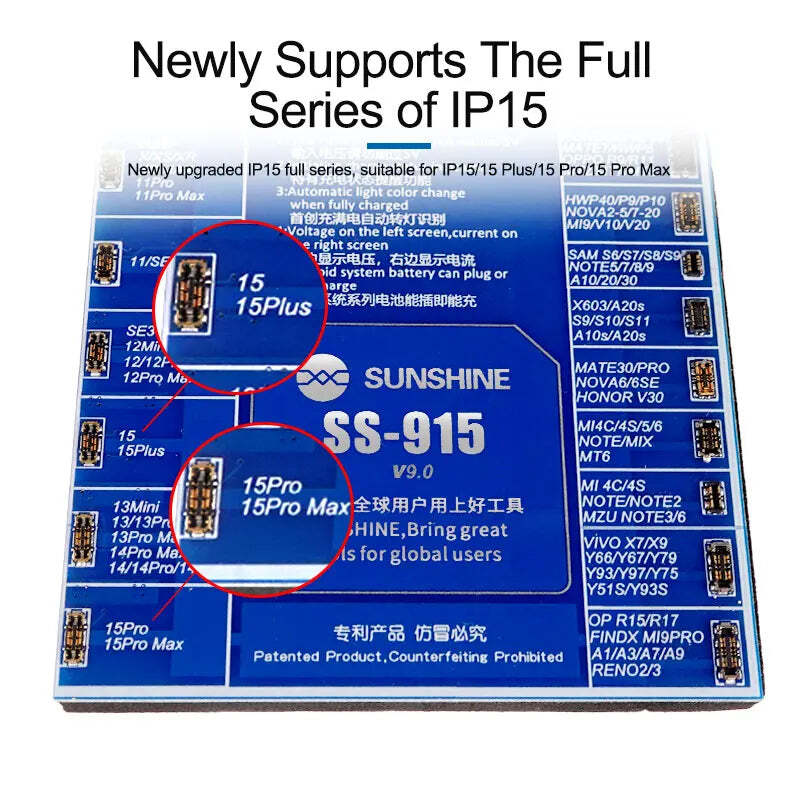 SUNSHINE SS-915 V9.0 IP Android Battery Activation Charging Board for 6G-15ProMa