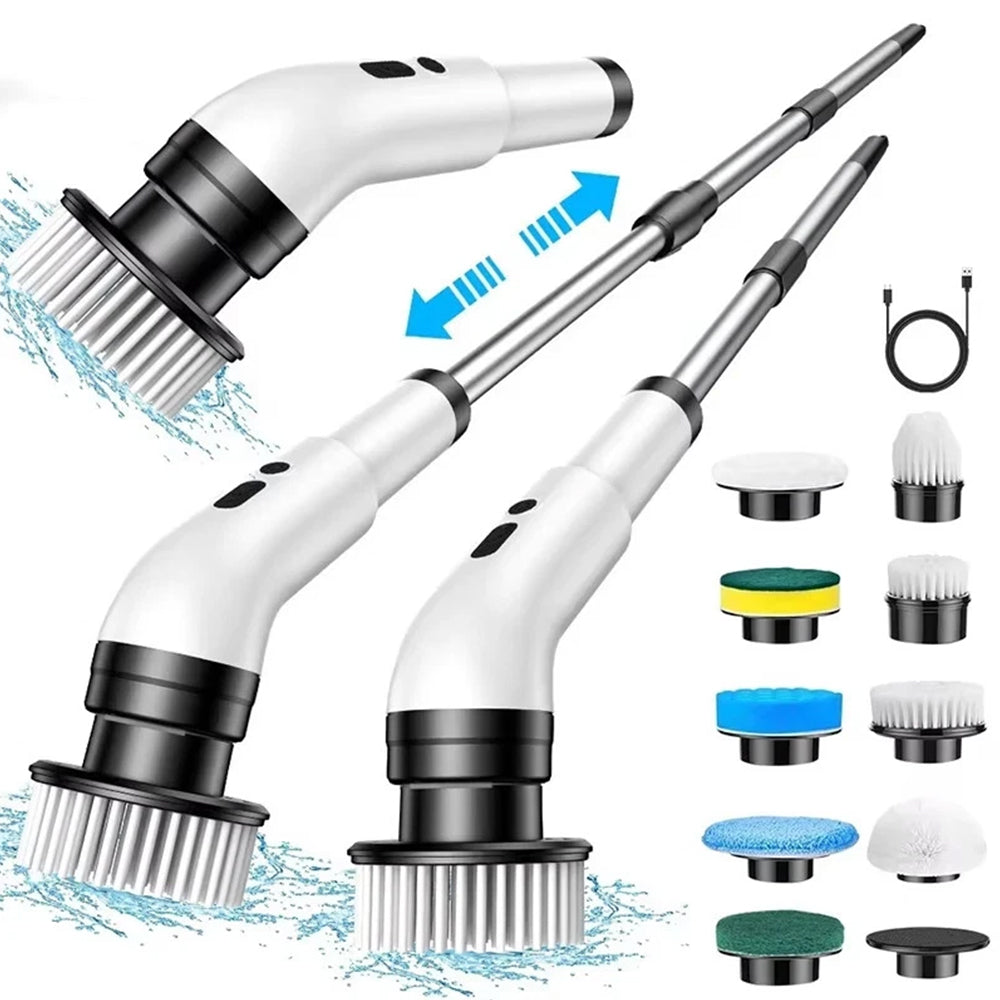 9-in-1 Electric Spin Scrubber - Cordless Cleaning Brush with Adjustable Handle
