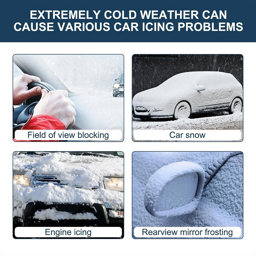 2PCS Solar Charging Car Deicer - Electromagnetic Anti-Snow & Ice Removal Tool
