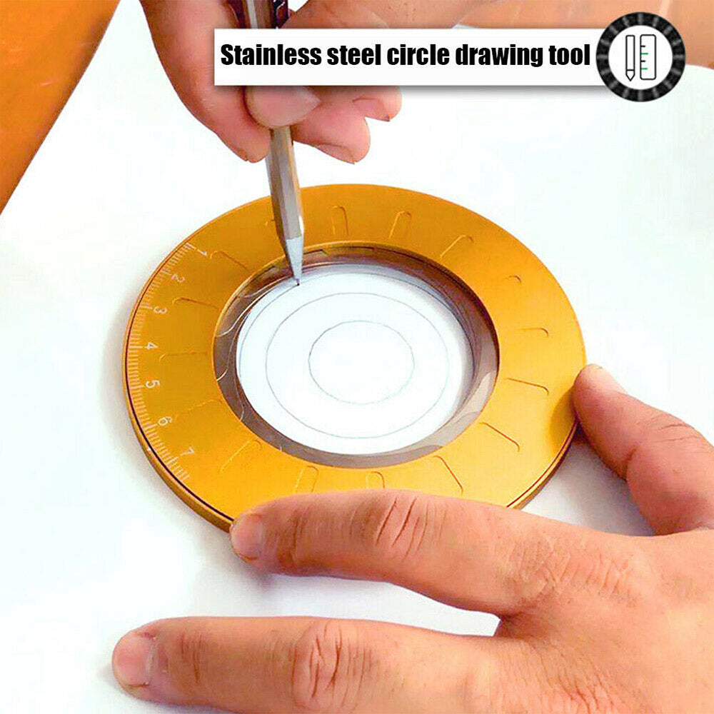 1x Adjustable Circle Drawing Ruler Tool Measuring Drawing Circular Compass