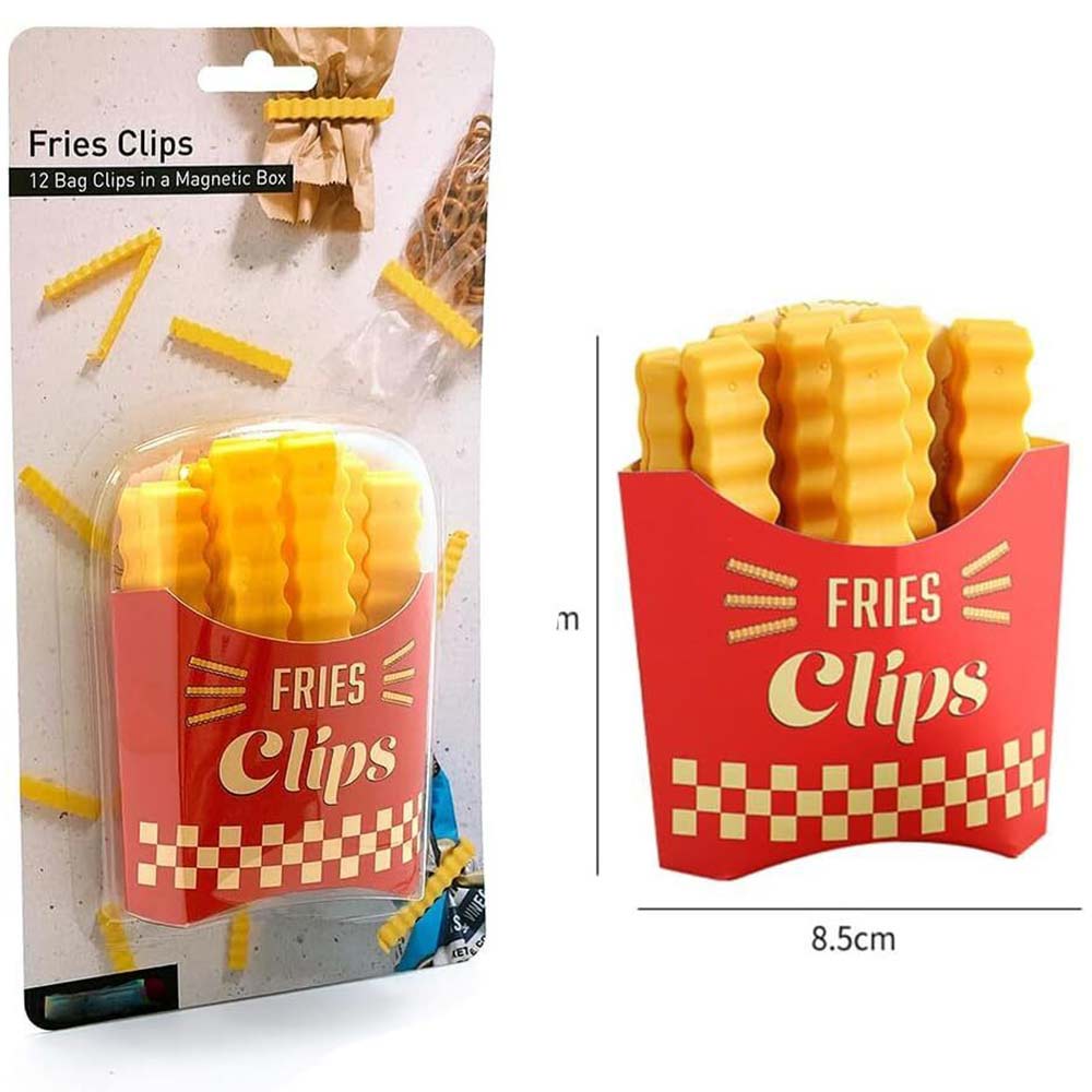 12PCS Reusable Food Bag Clips – French Fry Shaped Storage Sealing Clips