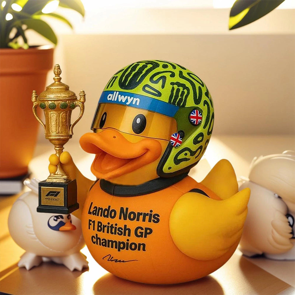 2025 Lando Norris - F1 British GP Champion Funny Ornament Resin Duck Figurine
