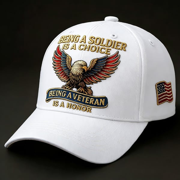 Veteran Commemorative Baseball Cap - "Being a Soldier" Embroidered Patriotic Hat
