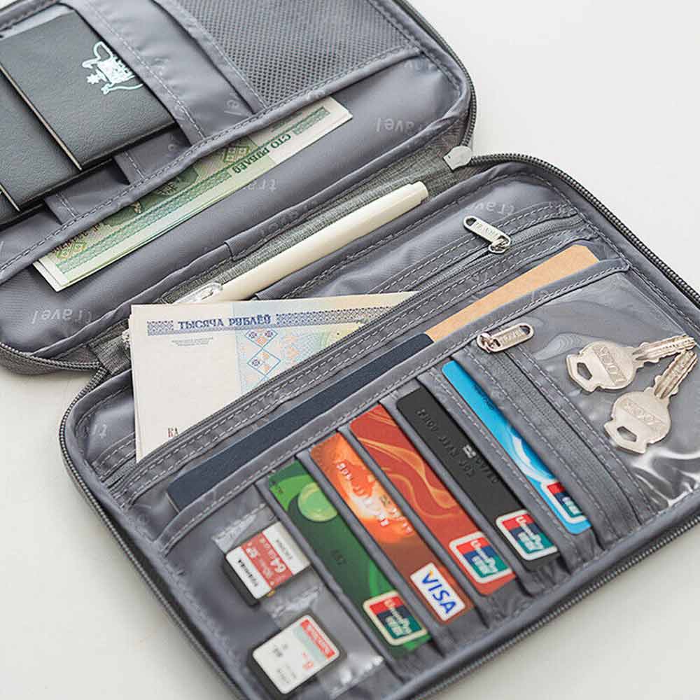 Passport Holder Travel Document Wallet Waterproof RFID Bag Family Case Organizer