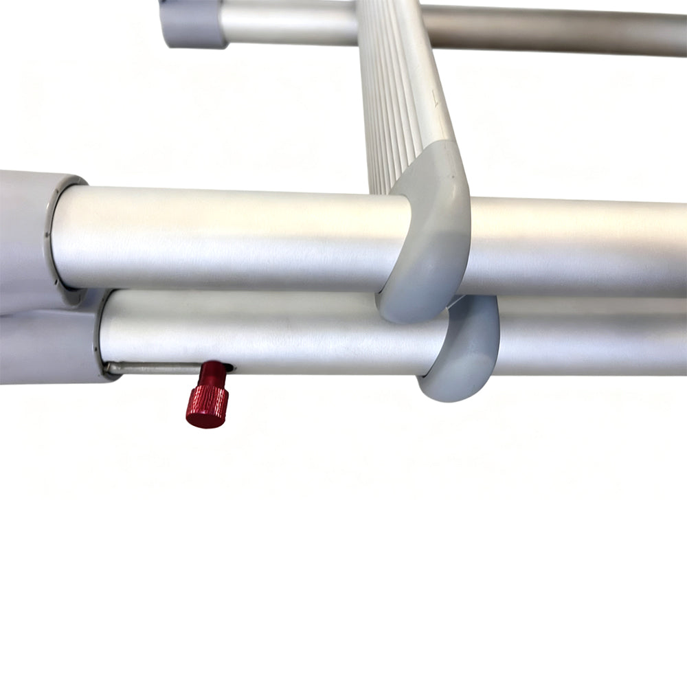 4-Step Foldable Aluminium Ladder for Caravan RV Bunk - Lightweight, Non-Slip, Space-Saving