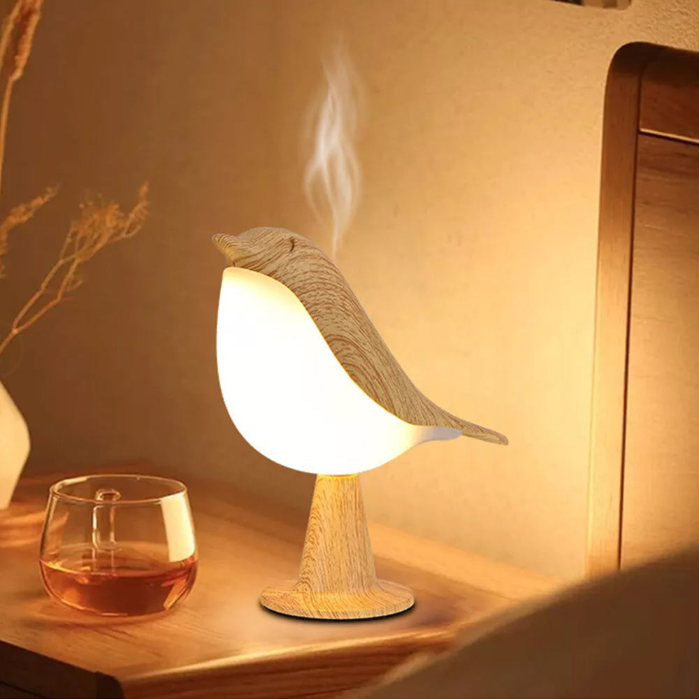 2 in 1 Bird Diffuser Lamp Cordless USB LED Table Touch Sensor Bedside Desk Light