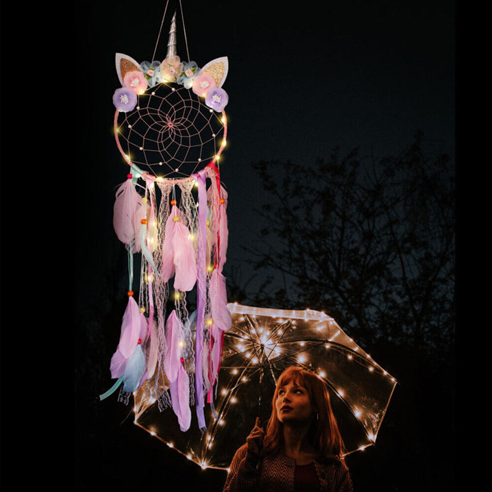 Dream Catcher with Feather Caught Dreams Wall Hanging Ornament Home Decor