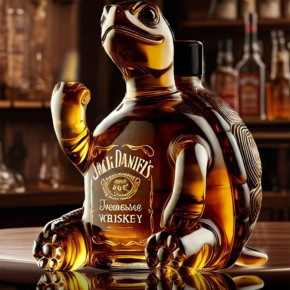 Turtle Whiskey Bottle 2025 - Unique Animal Glass Decanter Gift 350ml