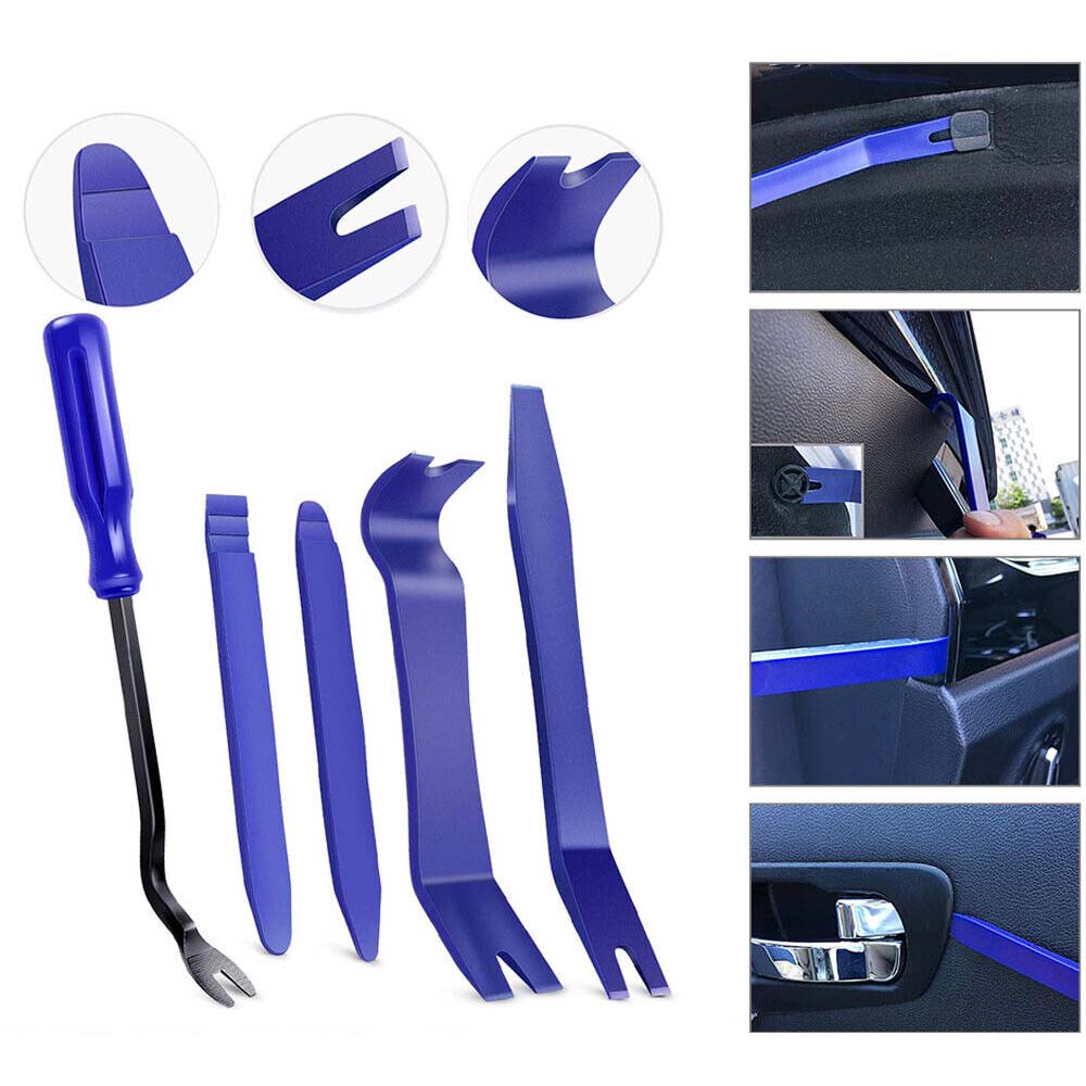5Pack Car Trim Removal Tool Auto Hand Tools Pry Bar Dash Panel Door Interior Kit